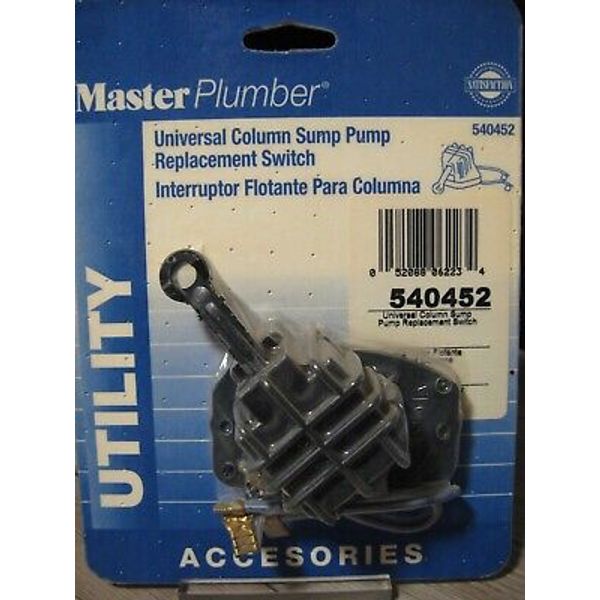 NEW Master Plumber Universal Column Sump Pump Replacement Switch 540452