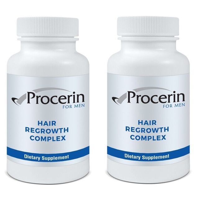 Procerin For Men Natural Supplement DHT Blocker Regrowth Hair Loss - 2 Bottles