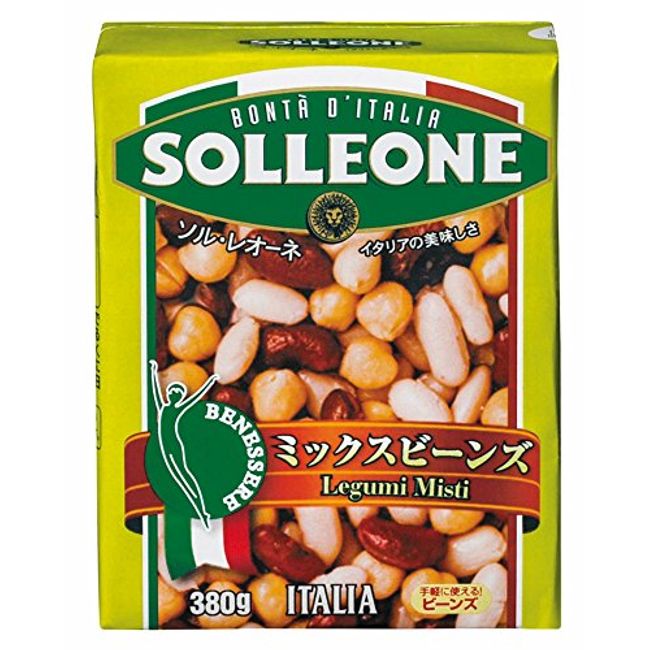 Solleone Mixed Beans 13.4 oz (380 g) (Tetra Paper Pack), 1 Case (16 Pack)