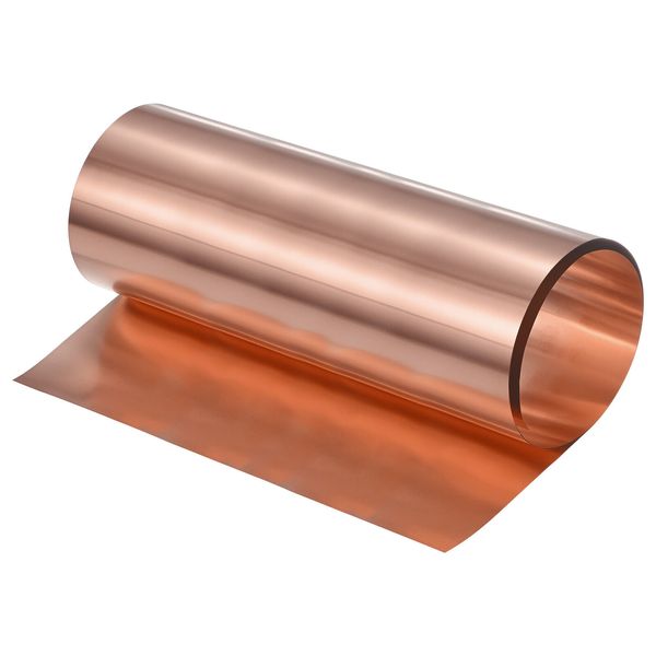 Copper Sheet Roll, 39"x 12"x 0.004"(LxWxT)Copper Foil Sheet Roll for Crafts