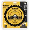 Circular Saw Blade, Tungsten Carbide, 24 Teeth, 7-1/4-In