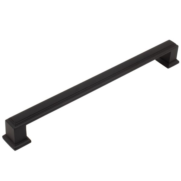 Metropolis Cabinet Pull, 192 Millimeters, Matte Black by Stone Harbor Hardware