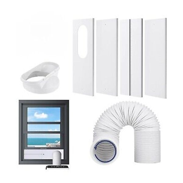 Portable AC Window Kit with Exhaust Hose, Air Conditioners Kits Parts Adjusta...