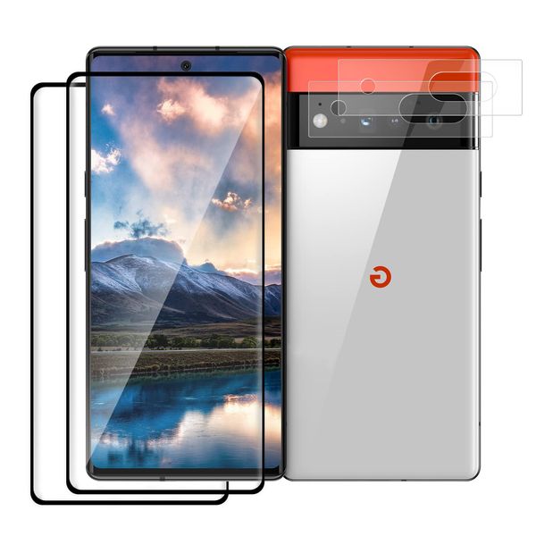 Olycism Compatible with Google pixel 7 Screen Protector and Camera Protector 2 Pack Clear Lens Film HD Clear 9H Hardness Drop Resistant Fingerprint Free Bubble Tempered Film