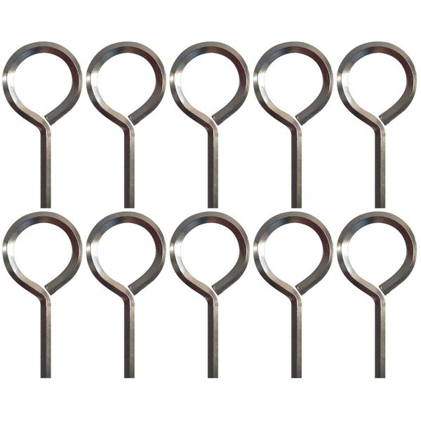 5/32” Standard Hex Dogging Key with Full Loop, Allen Wrench Door Key for Push Bar Panic Exit Devices, Solid Metal - 10 Packs