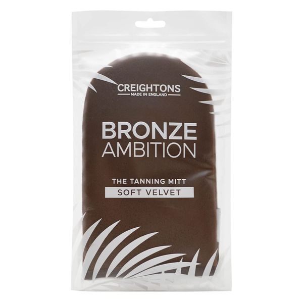 Creightons Bronze Ambition Weicher Samt-Bräunungshandschuh, ultraweich und hypoallergen Hilft bei der Anwendung von Bronze-Ambitions-Bräunungsprodukten für eine schön gleichmäßige Bräunung.