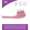 Spa Sciences NERA Shower Body Brush - 4-in-1 Multifunction Treatment - for Improved Exfoliation, Cleansing, Massaging - Includes Body Brush, Loofah, Pumice Stone, Massage Head - All Skin Types