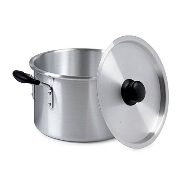 IMUSA USA, Silver IMU-60008 Aluminum Stock Pot with Lid 8-Quart