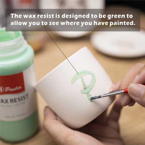 Pasler® Wax Resist for Pottery,Bisque or Greenware,Glaze and Slip Application, 16 fl oz / 473 ml