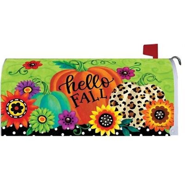 Fall Halloween Thanksgiving Pumpkins Sunflowers Magnetic Mailbox Cover