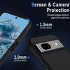 XTCASE For Google Pixel 8A Case Magnetic Compatible with Magsafe, Matt Translucent Mobile Phone Case for Google Pixel 8A Scratch-Resistant PC Back + TPU Bumper - Black