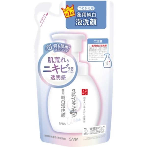 Limited time offer! Limited quantity sale Tokiwa Yakuhin Sana Nameraka Honpo Soy Milk Isoflavone Medicated Foam Face Wash Refill 180ml