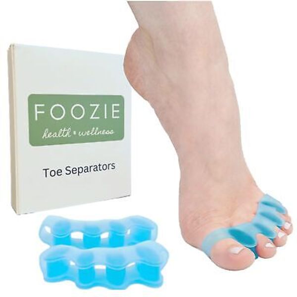 Toe Separators by Foozie Silicone Toe Spacers for Bunion and Crooked Toes Bun...