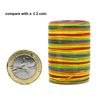 0.8 mm Flat Waxed Thread for Hand Stitching, Leather Craft, DIY (Rainbow)