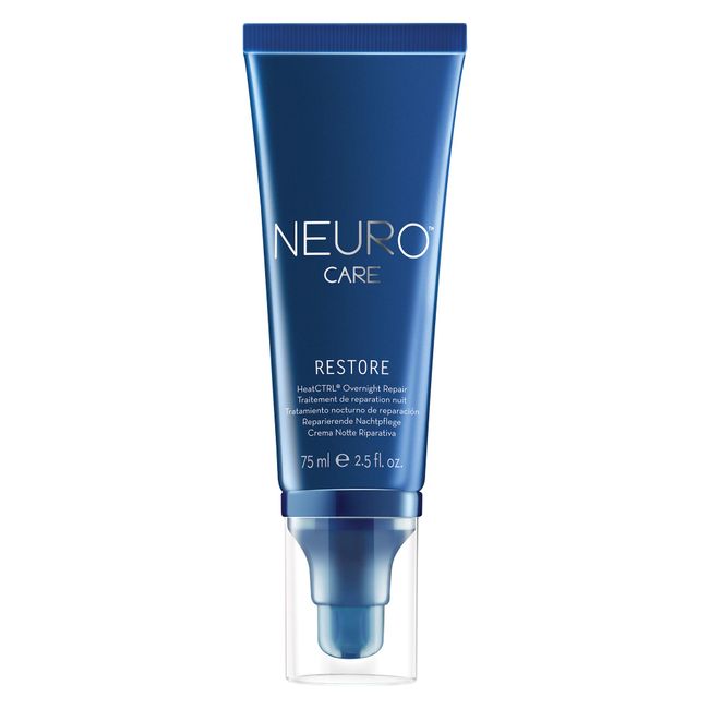 Neuro by Paul Mitchell Restore HeatCTRL Overnight Repair Leave-In Treatment, Pillow-Safe + Residue-Free, Heat Repair For All Hair Types, Especially Damaged Hair, 2.5 fl. oz.