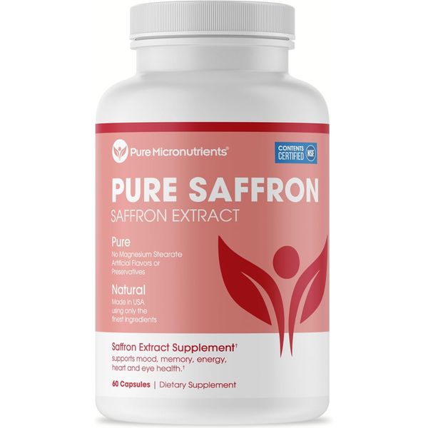 Saffron Supplements - 100% Pure Saffron Extract Capsules - Boost Energy & Moo...