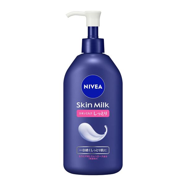 Nivea Skin Milk, Moist Pump Type, 12.3 oz (350 g), Highly Moisturizing Body Cream, Body Milk