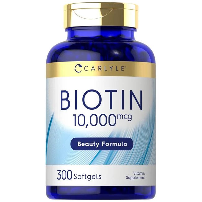 Biotin 10000mcg | 300 Softgels | Max Strength Supplement  | by Carlyle