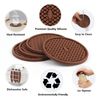Soft Diamond Coasters for Coffee Table - Drink Absorbent Set - Kitchen & Coffee Table Decor (Tan-4Pack)