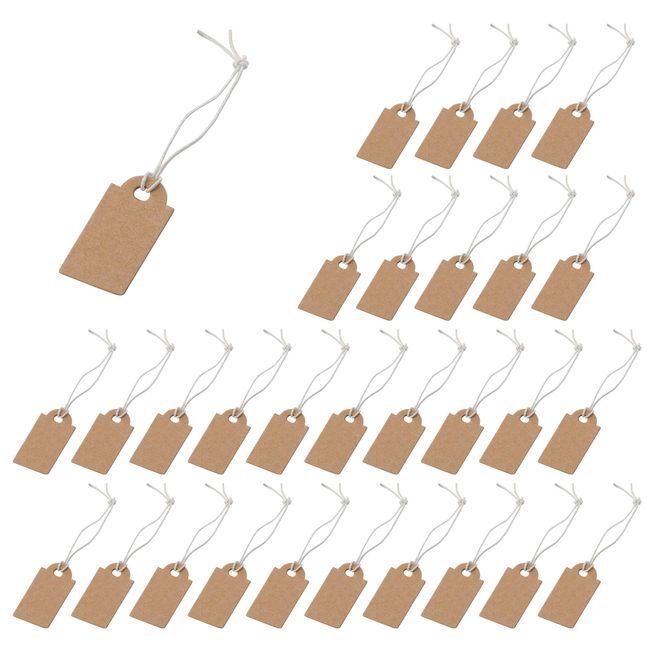 HAMILO 200 Pieces String Tags Kraft Paper Price Tags Jewelry Tags