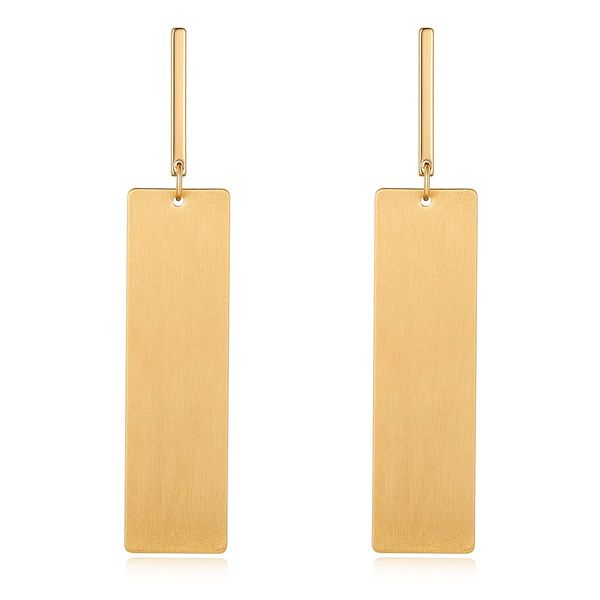 Rectangle Drop Dangle Earrings Gold Long Dangle Earrings for Women Geometric Earrings