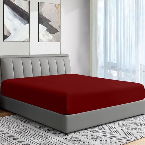 Cot Fitted Sheet 33" x 75" - Cot Size Mattress Sheet Fitted with Narrow Twin/Camp Bunk/RVs Bunk/Army Cots/Guest Beds/Trifold Mattress - Super Soft Camper RV Bunk Fitted Bed Sheet (Burgundy)