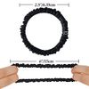YINKE Hair Ties, Scrunchies, Silk, Hair Ties, No Marks, Hair Ties, Hair Ties, Hair Ties, Hair Rings, Hair Ties, Stylish, Adults, Simple, High Elasticity, Simple Hair Ties, Set of 3 (Black)