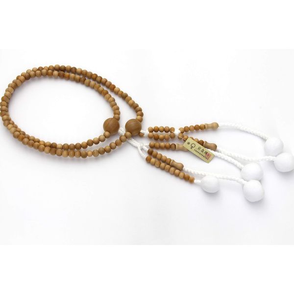 Soka Gakkai Prayer Beads, Natural, Made in Kyoto, Pure Boxwood, SGI Prayer Beads, For Men