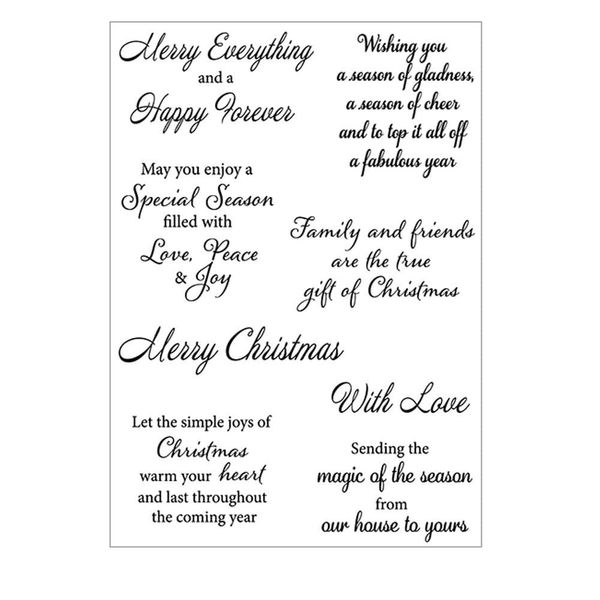 arriettycraft Christmas Sentiment Clear Stamps for Christmas Card Making or Journaling,Christmas Verse Sayings Silicone Rubber Stamps for Scrapbooking Art Journals Paper Crafts Decoration