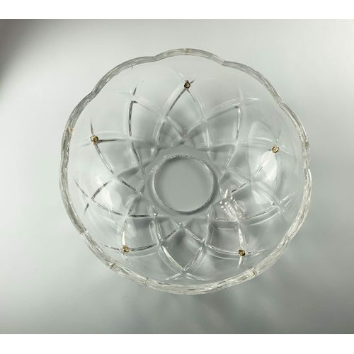 1 Piece - 5 Side Holes, 4-Inch Asfour Chandelier Crystal 30% Lead Crystal Bobeche Lamp Chandelier Parts Cups Clear with Gold Pins