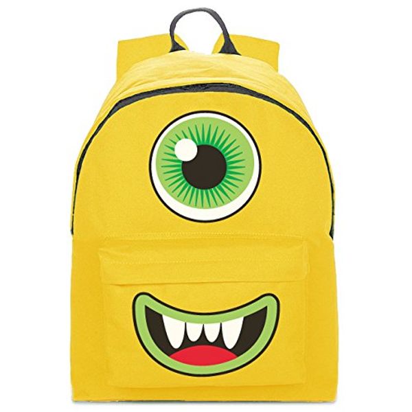 Monster Face Backpack Yellow - Eyes C - Mouth A