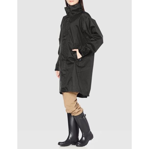 Pirarucu Waterproof Waterproof Raincoat, Back-in-Coat for Backpacks, Good Visibility, Swiveling Hood, Black