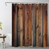 LB Farmhouse Style Rustic Barn Wood Shower Curtain Western Country Theme Primitive Rural Life Wood Texture Farm Shower Curtain 60x72 Inch Polyester Fabric with 10 Hooks