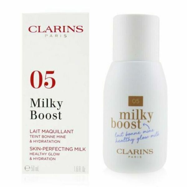 CLARINS MILKY BOOST 05 Milky Sandalwood Skin Perfecting Complexion Milk 50ml