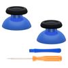 eXtremeRate Replacement Thumb Stick for PS5 Controller, Analog Stick for PS4 Controller, Custom Joystick for PS4 All Model Controller, Controller Not Included (Blue & Black)