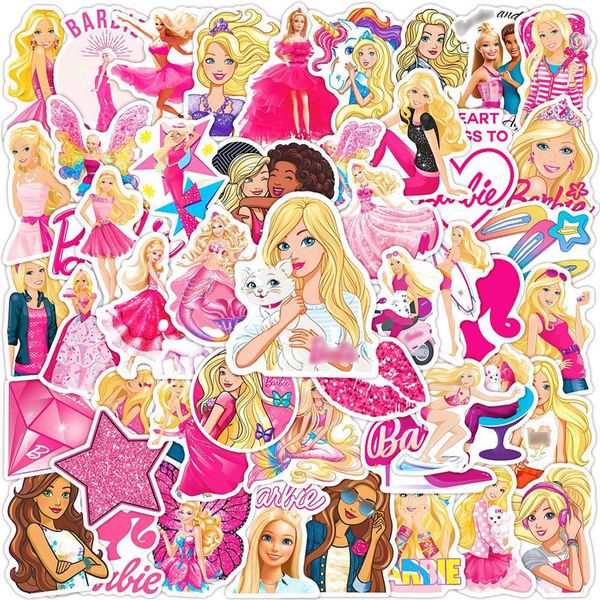 Prinzessin Aufkleber, 100 Stück Babie Wasserfeste Vinyl Sticker, Anime Cartoon Stickers, Süße Aufkleber Set, für Kinder und Jugendliche, für Wasserflaschen Skateboard Notebook Gepäck