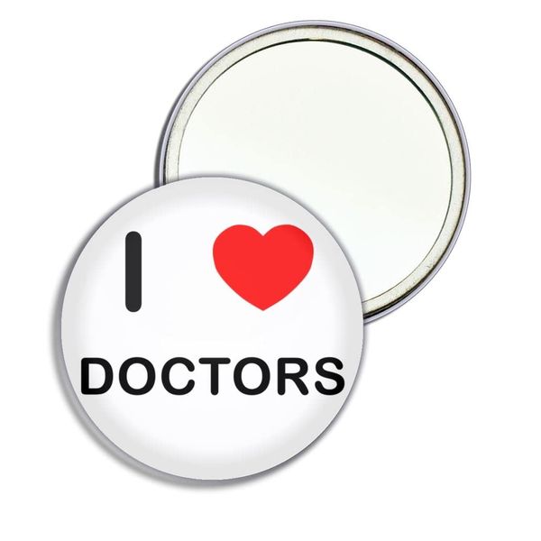 I Love Doctors - 55mm Round Compact Mirror