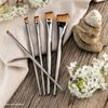 Royal & Langnickel Zen 5 Piece All Media Angular Paint Brush Set,Gold,L