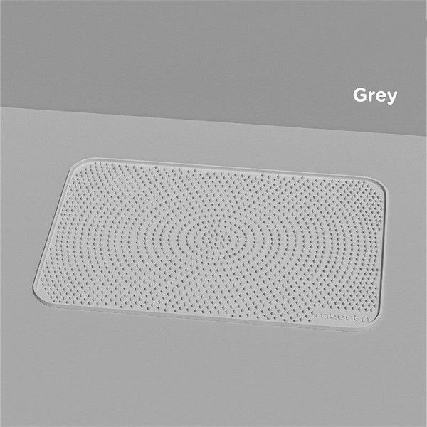 Silicone Sand-Proof Cat Litter Box Foot Mat - Grey