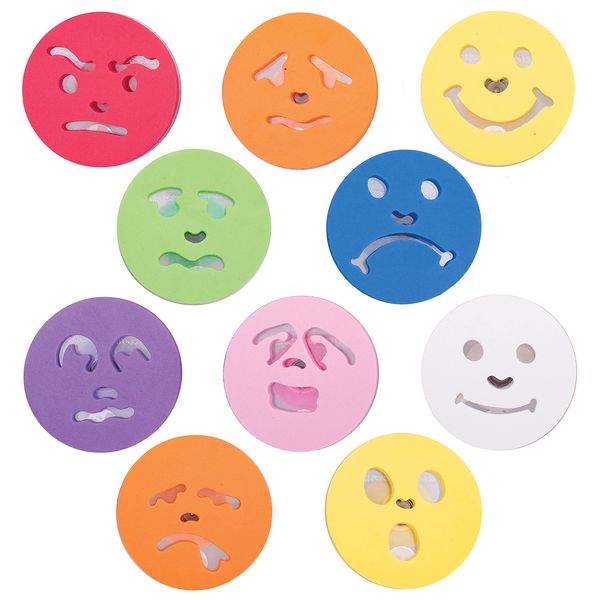 READY 2 LEARN Giant Stampers - Feelings - Set of 10 - Easy to Hold Foam Stamps for Kids - Arts and Crafts Stamps for Displays, Posters, Signs and DIY Projects