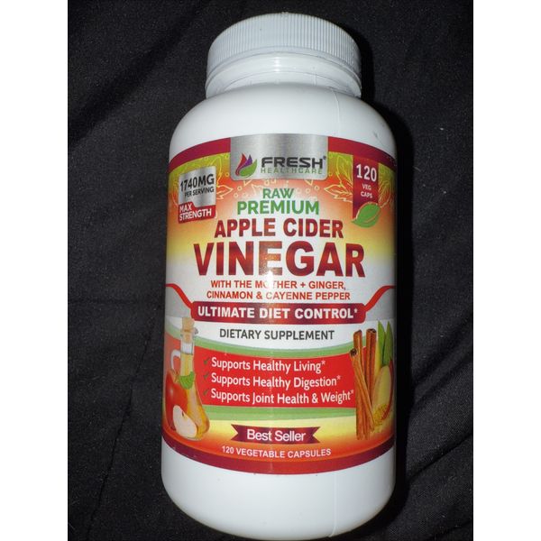 Apple Cider Vinegar Capsules Max 1740mg with Mother - 100% Natural & Raw