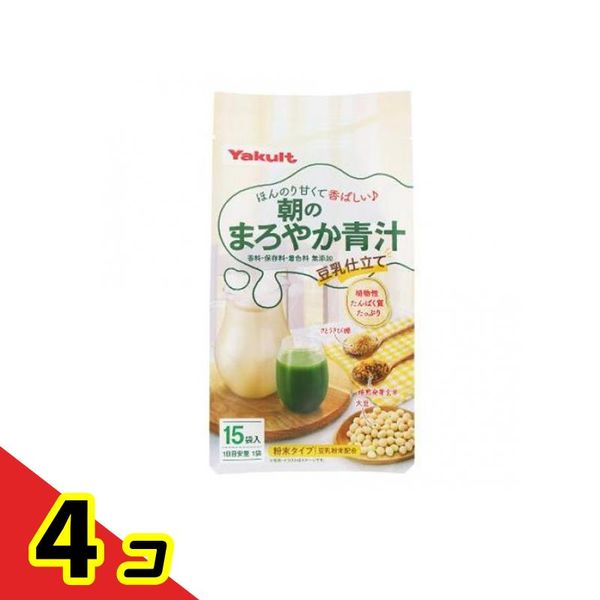 (Limited to certain regions) Yakult Morning Mellow Green Juice Soy Milk 7g x 15 bags, set of 4