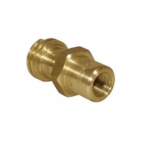 REGO 7141M Thread Valve Forklift LPG Gas Tank Replacement Connector Connection 3/8" NPT Female Inlet x 1-1/4"