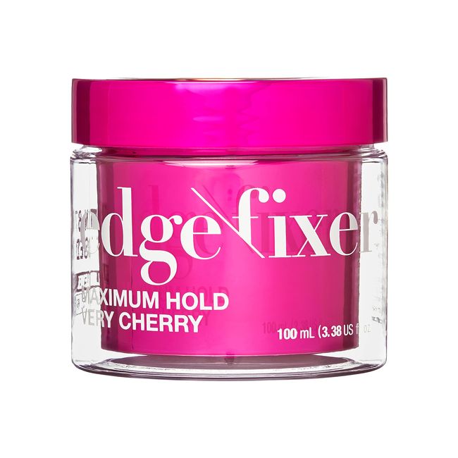 Edge Fixer 24 Hour Maximum Hold Edge Wax No Flaking Biotin B7 Infused Hair Gel 3.38 US fl.oz (Very Cherry)