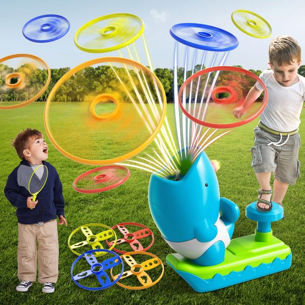 Bennol Outdoor Game Toys for Kids Ages 3-5 4-8, Flying Disc Launcher Outdoor Outside Toys Gifts for 3 4 5 6 7 8 Year Old Boys Kids, Ideas Outside Outdoor Toys for Kids Toddlers Boys Ages 3-5 6-8 4-8