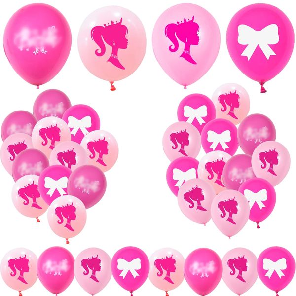 BDSHUNBF 36 Stück Luftballons Rosa, Luftballons Geburtstag, Prinzessin Luftballons, Party Supplies, Party Luftballons, Latex Ballons, für Kinder Mädchen Hochzeit Themenparty Dekoration