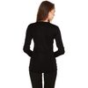 100% Merino Wool - Women's Midweight Base Layer - Long Sleeve Crew - Black - Medium