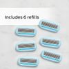 Schick Hydro Silk Moisturizing Razor Blade Refills for Women with Shower Hanger, 4 Count