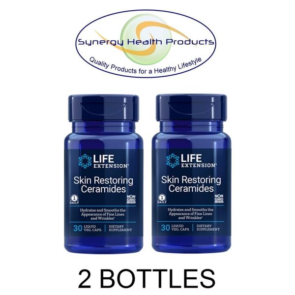 2X Life Extension Skin Restoring Ceramides 30 Liquid Vegetarian Capsules