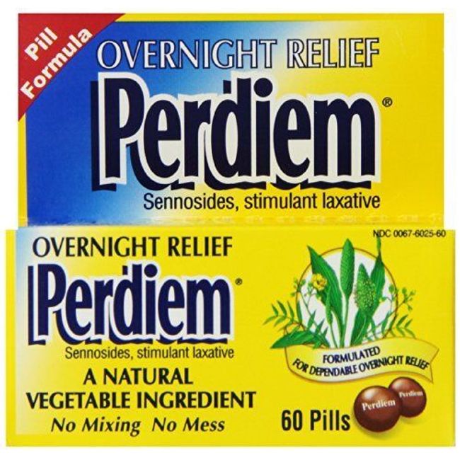 3 Pack Perdiem Pills Overnight Relief 60 Each